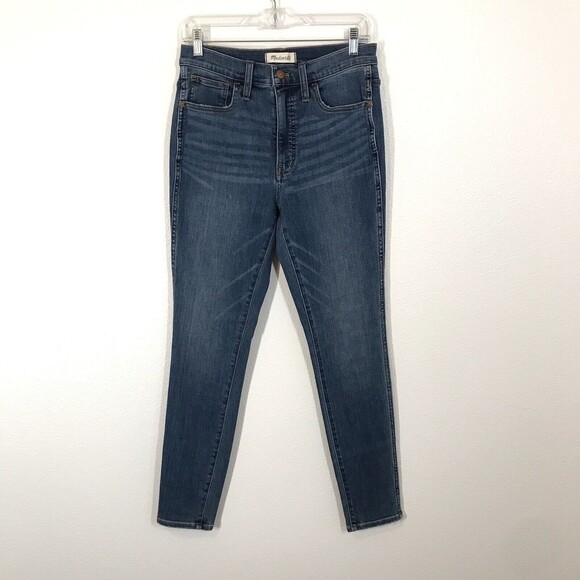 Madewell 10" High Rise Skinny Women's Size 27 Blue Denim Medium Wash Jeans - Picture 1 of 10